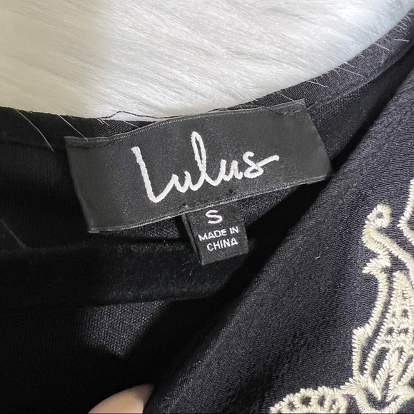 Lulus Tale To Tell Black/Beige Dress Size Small - Picture 5 of 5